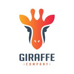 Giraffe animal house logo design