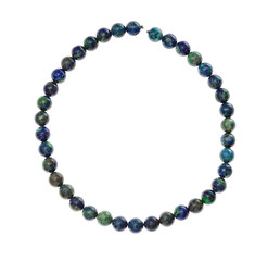 string of beads from natural azurite gemstone