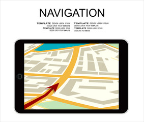 Global Positioning System, navigation. Vector illustration