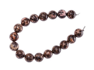 beads from natural polished rhodonite gemstone