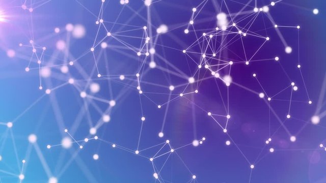 Looping business technology network animation