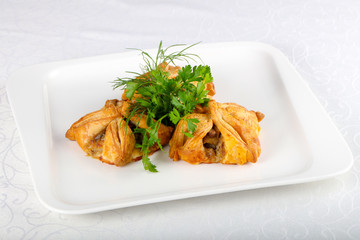 Pastry with meat