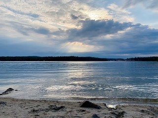 Enjoy the beach at the evening, ⁨Jättendal⁩, ⁨Gävleborg⁩, ⁨Sweden⁩