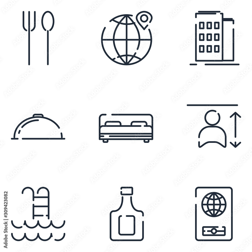 Poster real estate set icon template color editable. real estate pack symbol vector sign isolated on white 