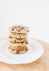 cookies stacked on white plate