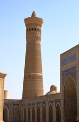 Fototapeta premium View of the complex Poi Kolon Bukhara, Uzbekistan. UNESCO world Heritage
