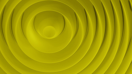 yellow 3d abstract architecture background, circle concentric, abstract background wallpaper. 