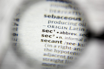The word or phrase Sec in a dictionary.