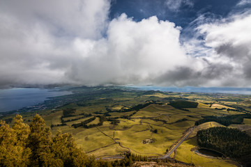Paysage à Sao Miguel, vue sur l'île, Acores, Portugal