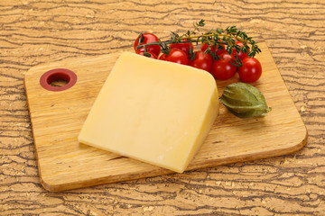 Hard parmesan cheese piece