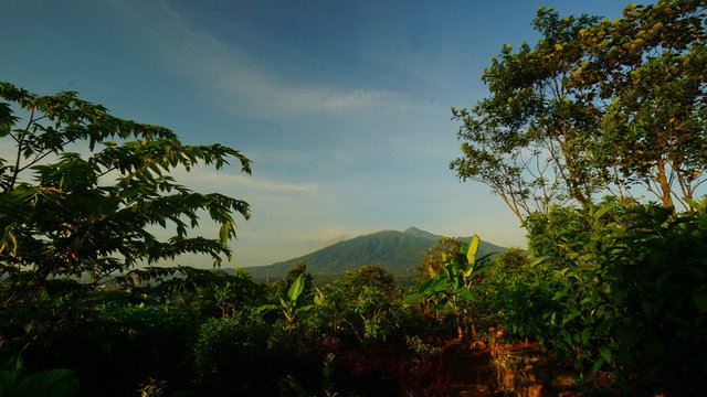 Bright and beautiful mountainous  view in Ungaran.