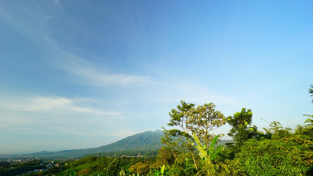 Bright and beautiful mountainous  view in Ungaran.