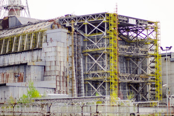 Blown reactor in Chernobyl, Ukraine
