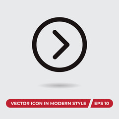 Next vector icon, simple sign for web site and mobile app.