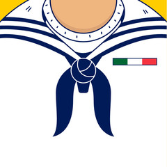 Marinero de la Marina de M&eacute;xico y soldado. Ilustraci&oacute;n vector