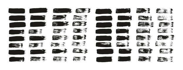Flat Paint Brush Thin Straight Lines High Detail Abstract Vector Background Set 