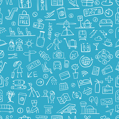 Airport background, seamless pattern for your design