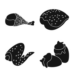 Isolated object of restaurant and agriculture symbol. Collection of restaurant and raw stock symbol for web.