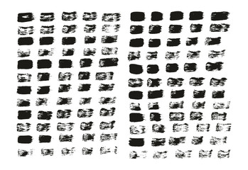 Flat Paint Brush Thin Straight Lines High Detail Abstract Vector Background Set 