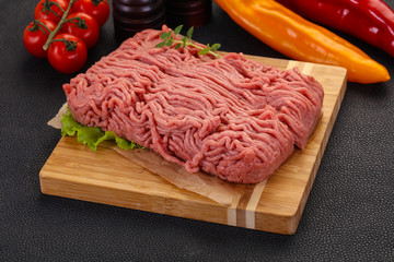 Raw turkey minced meat