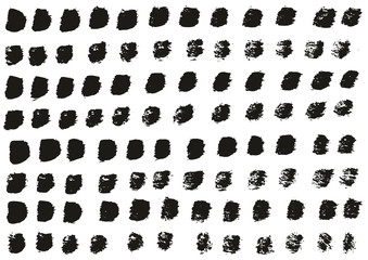 Flat Paint Brush Thin Straight Lines High Detail Abstract Vector Background Set 