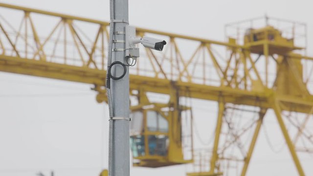 CCTV camera, surveillance camera at the factory, enterprise