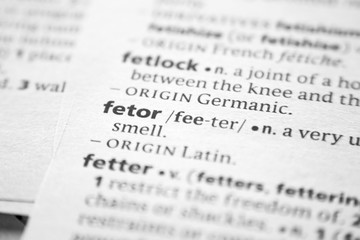 Word or phrase Fetor in a dictionary.