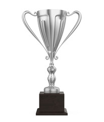 Fototapeta na wymiar Silver Trophy Cup Isolated
