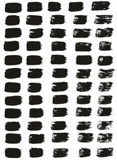 Flat Paint Brush Thin Straight Lines High Detail Abstract Vector Background Set 