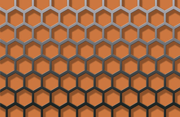 Hexagon shape pattern background.