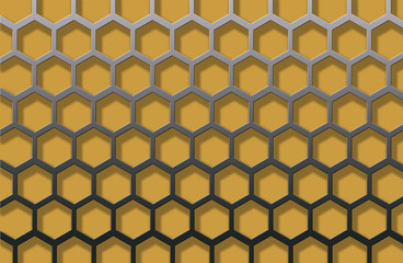 Hexagon shape pattern background.