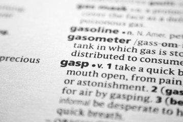 Word or phrase Gasp in a dictionary.