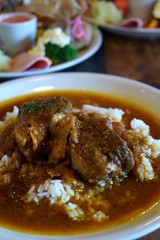 Delicious pork curry in a restaurant