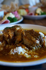 Delicious pork curry in a restaurant