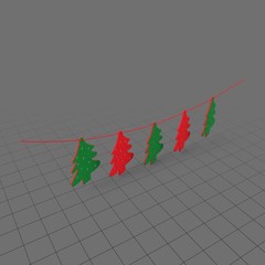 String of Christmas trees
