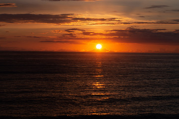 sunset over the sea