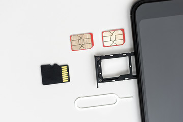 Smartphone with an open slot.