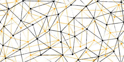 Abstract geometrical pattern inspired in connectivity, big data and constellation. Seamless design made with lines and dots.  © Clara