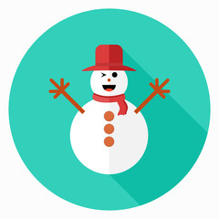 Vector illustration of a snowman icon.