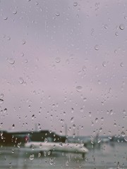 Rain at the airport 