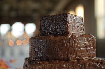 pieces of chocolate cake