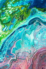 acrylic, paint, abstract. Closeup of the painting. Colorful abstract painting background. Highly-textured oil paint. High quality details. Marbling. Marble texture. Paint splash. Colorful fluid