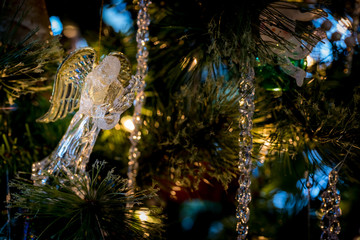 Beautiful Colorful Christmas tree decorations.