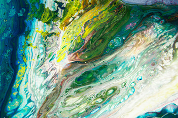 acrylic, paint, abstract. Closeup of the painting. Colorful abstract painting background. Highly-textured oil paint. High quality details. Marbling. Marble texture. Paint splash. Colorful fluid