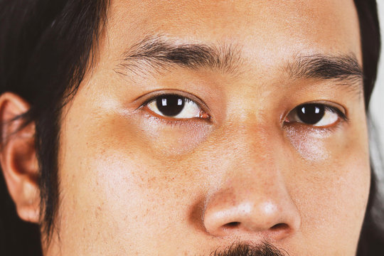 Closeup Eyes Of Asian Men
