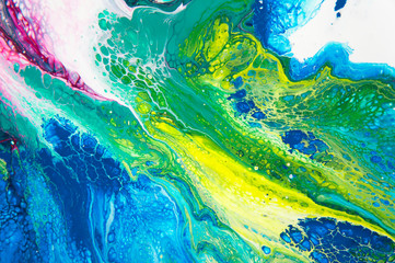acrylic, paint, abstract. Closeup of the painting. Colorful abstract painting background. Highly-textured oil paint. High quality details. Marbling. Marble texture. Paint splash. Colorful fluid