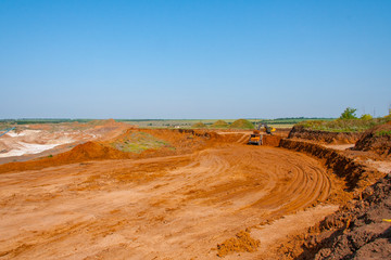 overburden mining in a kaolin quarry