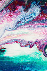acrylic, paint, abstract. Closeup of the painting. Colorful abstract painting background. Highly-textured oil paint. High quality details. Marbling. Marble texture. Paint splash. Colorful fluid