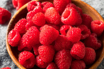 Raw Red Organic Raspberries