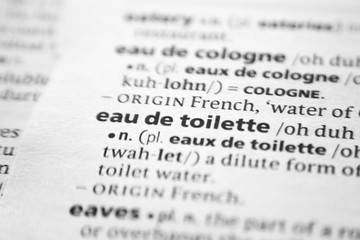 Word or phrase Eau de toilette in a dictionary.